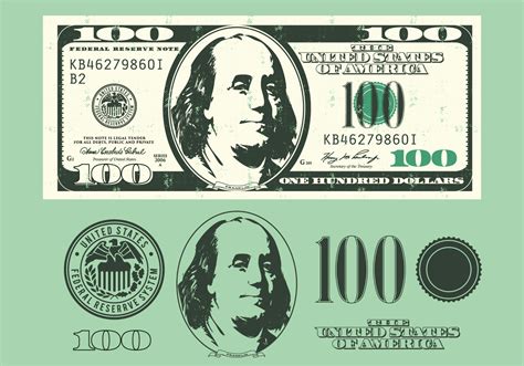 100 Dollar Bill Elements 122865 Vector Art At Vecteezy