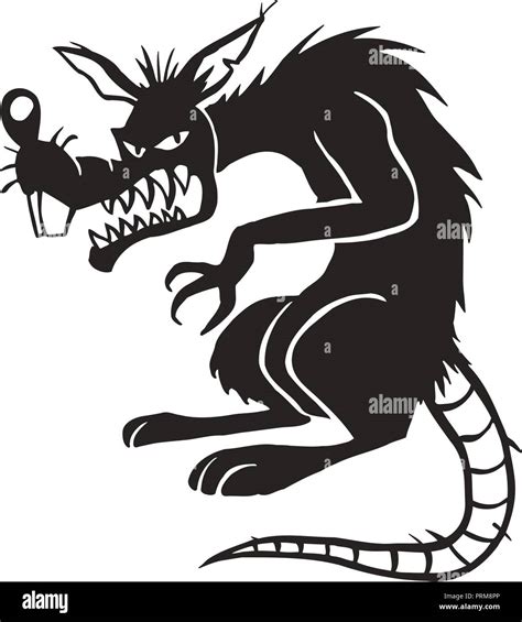 Evil Black Rat Cartoon Illustration Vector Stock Vector Image And Art Alamy
