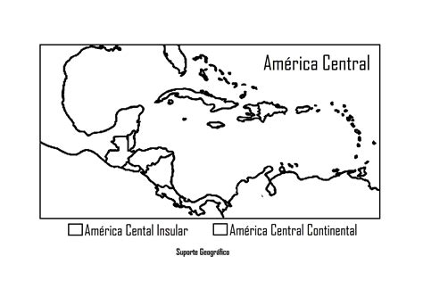 Mapa Da Divis O Regional Da Am Rica Central Para Colorir Suporte