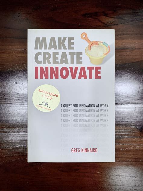 Make Create Innovate Greg Kinnaird Innovation Books Hobbies