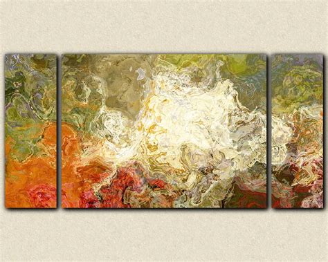 Oversize Triptych Contemporary Art Canvas Print By Finnellfineart With