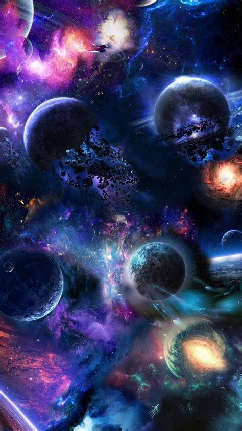 Planets And Galaxies Space Phone Wallpaper Wallpaper Space