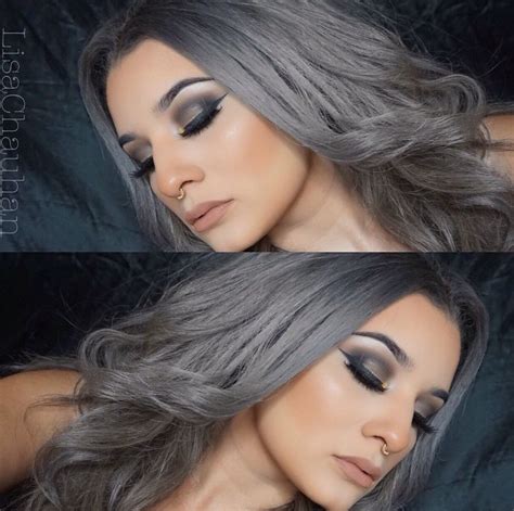 Seaairraw Grey Hair Color Silver Charcoal Hair Hair Makeup