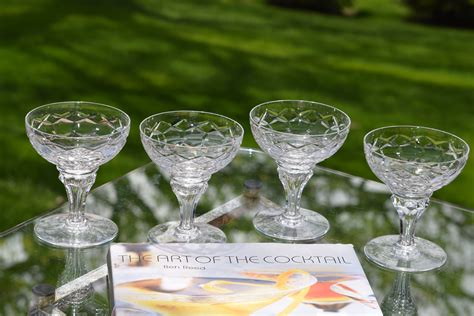 Vintage Cocktail ~ Martini Glasses Set Of 4 Royal Leerdam Netherland