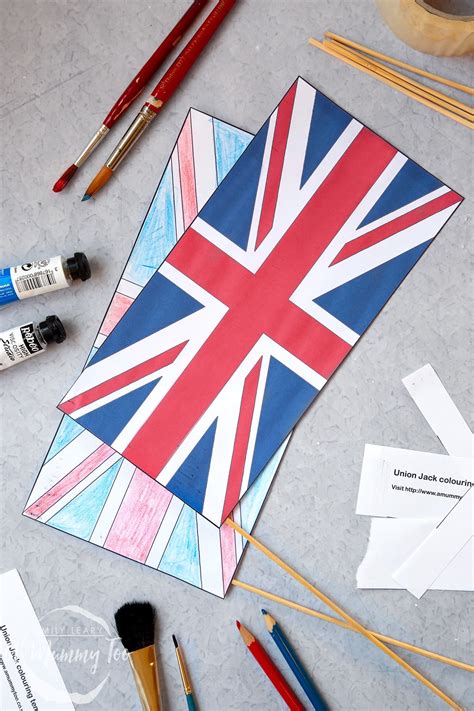 Union Jack Colouring In Template A Mummy Too