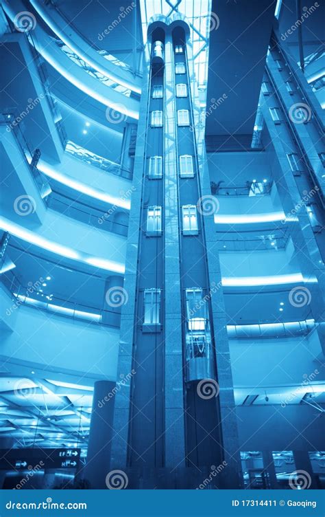 Futuristic Elevator In The Modern Building Stock Image Image Of