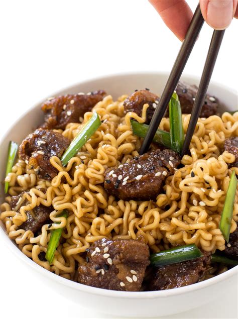 The most common rural dish is cooked mutton. Mongolian Beef Ramen - Chef Savvy
