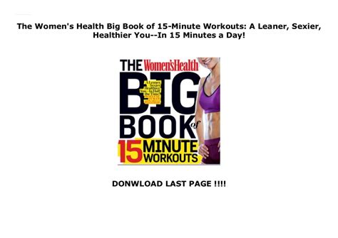 The Womens Health Big Book Of 15 Minute Workouts A Leaner Sexier