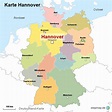 StepMap - Karte Hannover - Landkarte für Deutschland