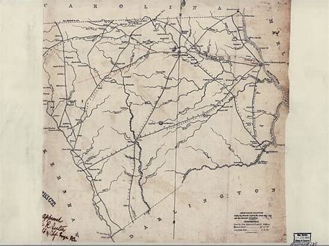 Civil War Maps 1943 Chesterfield District South Carolina Posters By