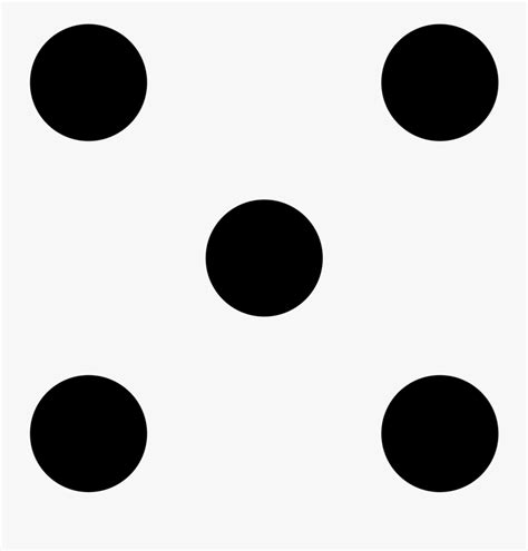 5 Dice Dots Clipart Png Download Circle Free