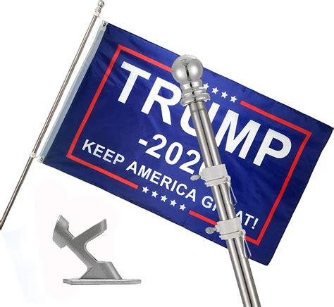 cocohome trump flag pole kit 3x5 ft flag with 6ft stainless steel pole and