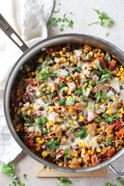 Skillet Mexican Brown Rice Casserole Cook Nourish Bliss