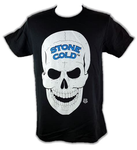 Stone Cold Steve Austin 3 16 Skull Wwe Official Mens Black T Shirt Ebay