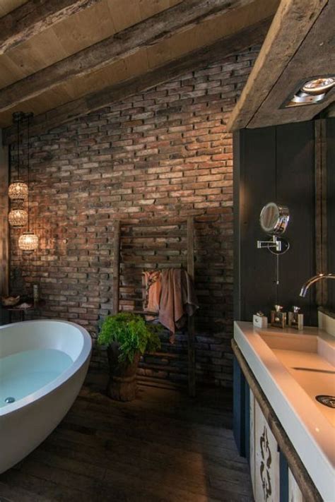 20 Inspiring Bathrooms Featuring Exposed Brick Brick Slips Brick