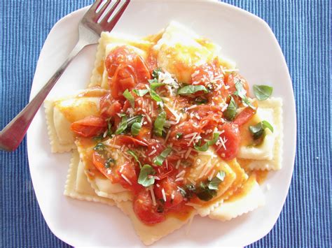 The Royal Cook Cheese Ravioli With Brown Butter Tomato Sauce