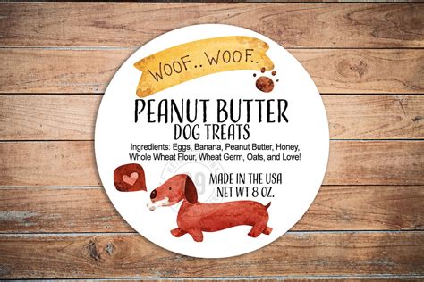 100 Labels Homemade Dog Treat Stickers Pet Bakery Labels Etsy