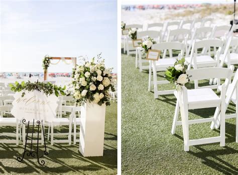 Elegant White And Gold Clearwater Beach Wedding The Sandpearl Marry