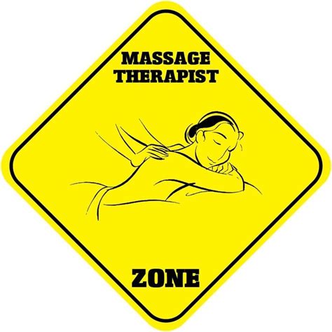 NewFDeals Massage Therapist Zone Crossing Funny Metal Aluminum Novelty Plate Gift Sign Home Man