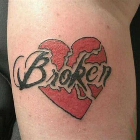 Artistic Broken Heart Tattoo In 2021 Broken Heart Tattoo Broken