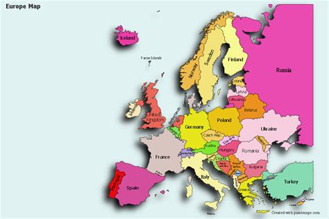 Create Custom Europe Map Chart With Online Free Map Maker