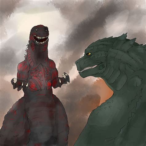 Shin Godzilla Vs Legendary Godzilla By Akitymh On Deviantart