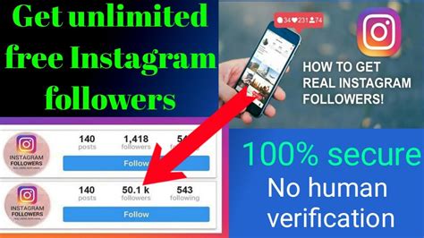 How To Get Free Instagram Followers No Human Verification Free Instagram Followers Youtube