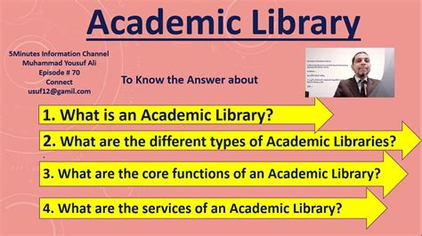 Academic Library Academic Library Types School College And University