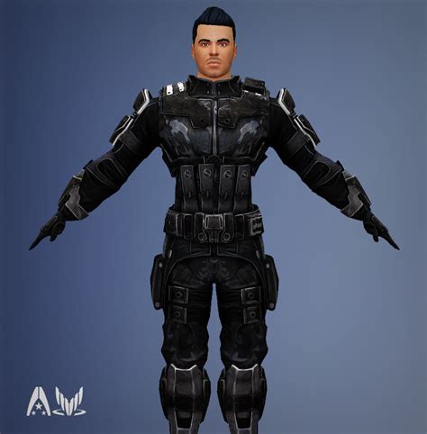 Mens Xldsims Mass Effect Armor Kaidan Systems Alliance Male
