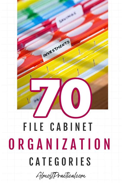 70 File Cabinet Organization Categories To Help You Conquer Your