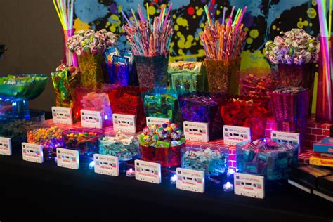 80s Themed Candy Buffet. Photos courtesy of B. Marie Photography ...