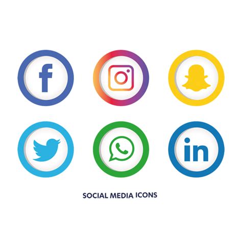 Black Social Media Icons Png Transparent Conjunto De ícones De Mídia