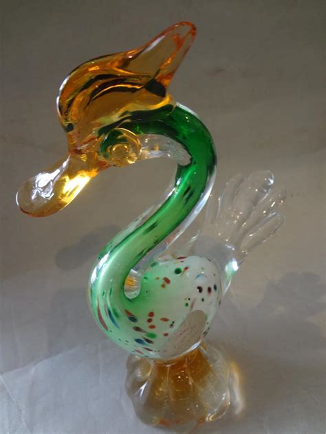 Vintage Genuine Venetian Murano Glass Bird W Original Label Made In Italy C 1950 Ebay