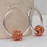 Sterling Silver Rose Gold Earrings Images