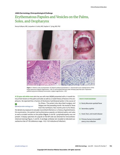 Erythematous Papules And Vesicles Dermatology Jama Dermatology