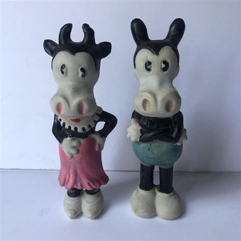 1930s Clarabelle The Cow And Horace Horsecollar Bisque Figures Walt