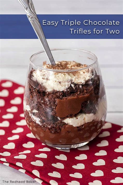 Easy No Bake Triple Chocolate Trifles For Two Recipe In 2021