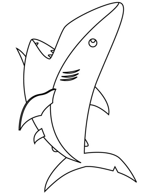 Cartoon shark coloring page from sharks category. Cartoon Shark Pictures For Kids - Coloring Home