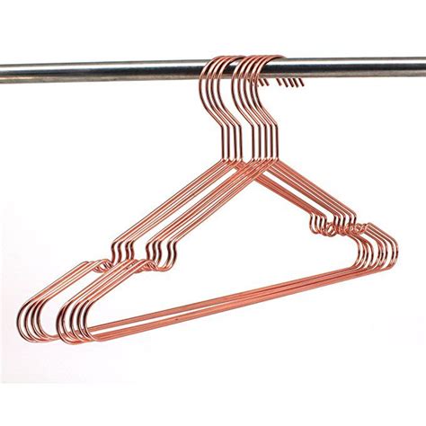 Koobay 165 Rose Gold Shiny Steel Wire Clothes Hanger 30pack Non