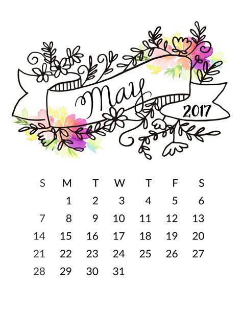 May 2017 Calendar Wallpapers Wallpaper Cave