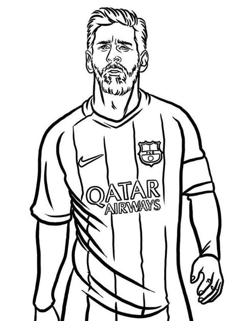 Retrato De Lionel Messi Para Colorear Imprimir E Dibujar Coloringonlycom