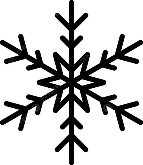 Flat Black Snowflake Icon On White Background Depicting Winter And