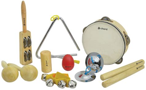 Mano Percussion Set 9 Instrumentos Tambourine Maracas Coctelera Claves