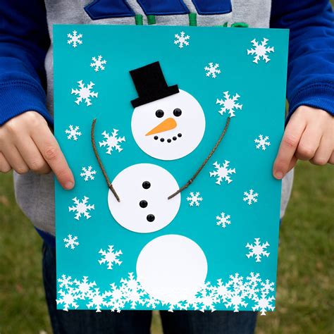 The Happiest Paper Snowman Craft For Kids Fireflies And Mud Pies