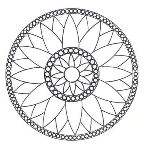 Image difficile coloriage mandala à imprimer gratuit. Mandalas - Rosace modèle n°1 (avec images) | Mandala ...