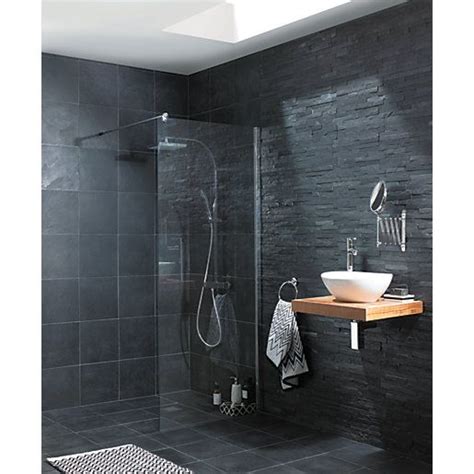 An advantage of matte tiles is that they don't reveal water marks so easily. Image result for grey stone like tiles for bathroom ...
