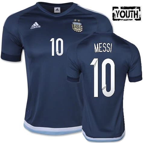 Discount Lionel Messi Youth Away Soccer Jersey 2015 Argentina Messi