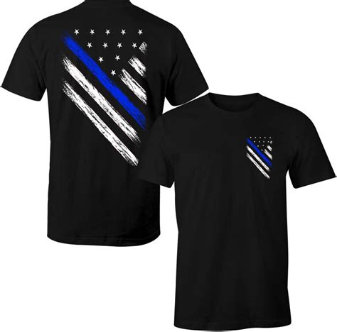 Thin Blue Line Shirt Police Usa Flag Shirt Blue Lives Matter Etsy