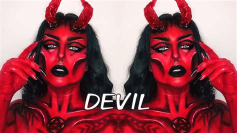 Classic Red Devil Makeupbody Paint Halloween 2020 Youtube