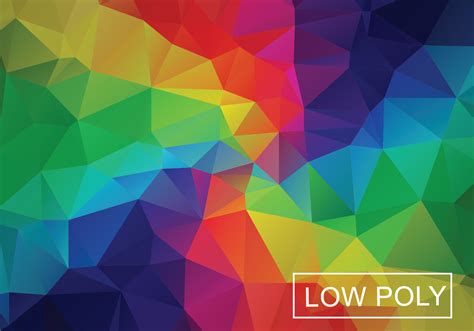 Rainbow Geometric Low Poly Style Illustration Vector Download Free